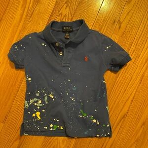 Polo by Ralph Lauren Kids Blue Splatter Polo Shirt